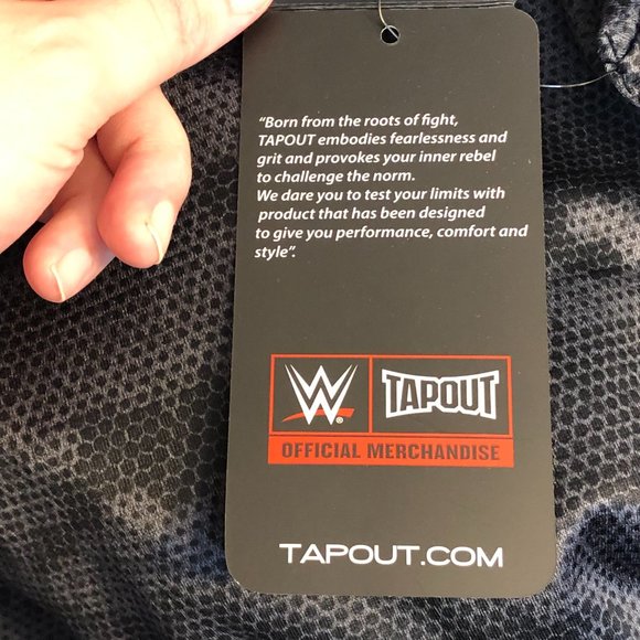 TAPOUT Shirt Men's Small Wrestling Black Logo MMA WWE TPM216B Moisture Wicking - Picture 10 of 10